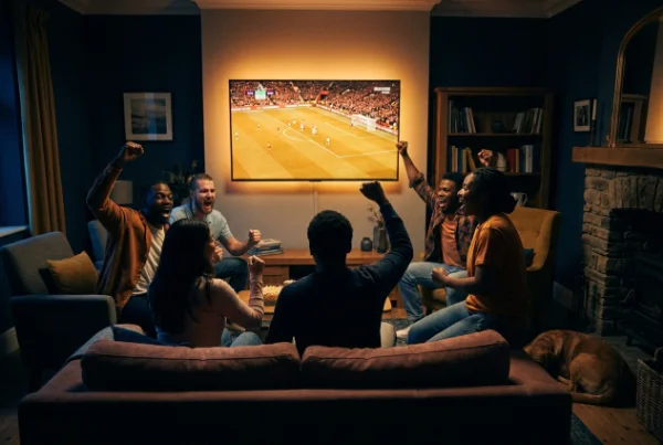 Supporters de football regardant un match